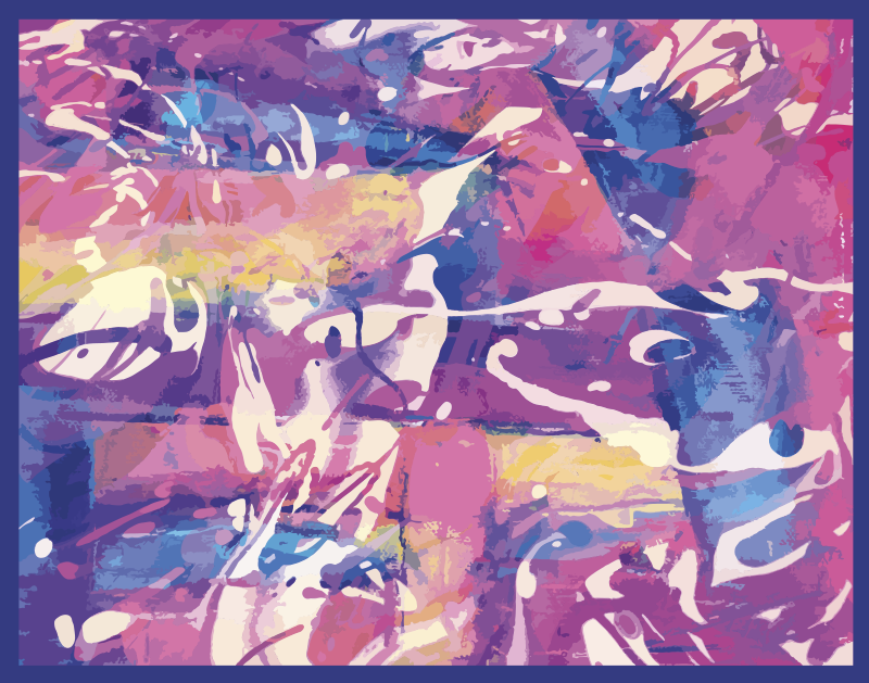 Abstraktní vícebarevný moderní vinylový koberec - TenStickers