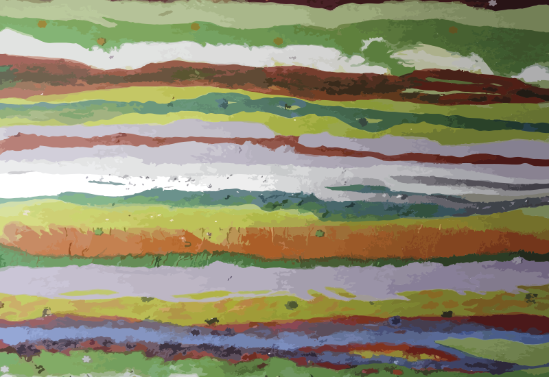 Zářivých malovaných barev Pruhovaný vinylový koberec - TenStickers