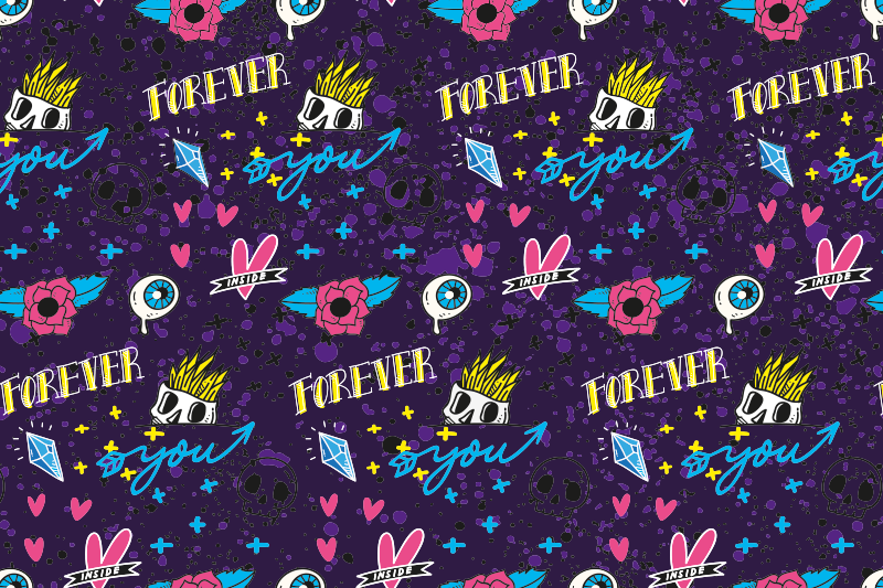 Vinylový koberec pro teenagery s abstraktním vzorem - TenStickers