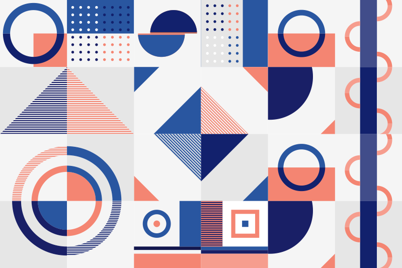 Moderní formy Geometrický vinylový koberec - TenStickers