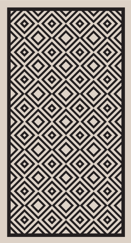 Hra s diamantovým vzorem Geometrický vinylový koberec - TenStickers