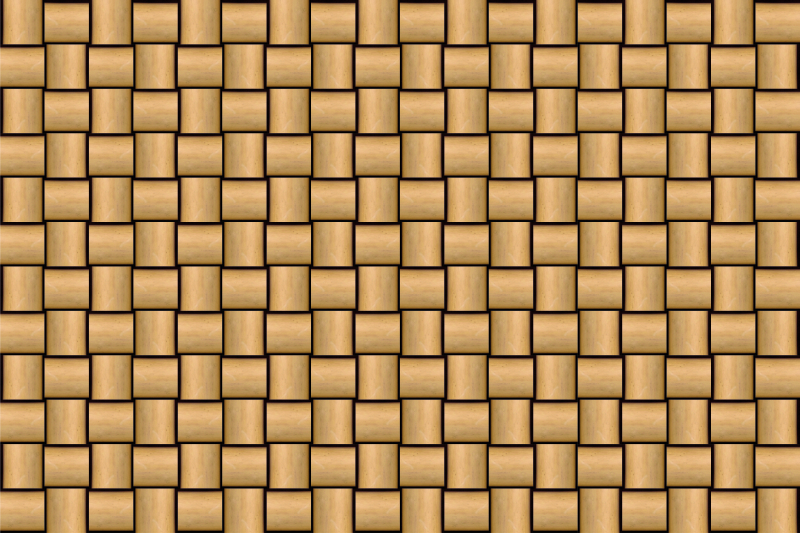 Hnědý dlaždicový vzor vinylový koberec s efektem dřeva - TenStickers