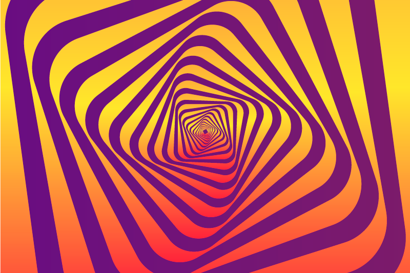 Spirála barevný vzor Geometrický vinylový koberec - TenStickers