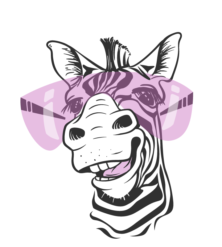 Usmívající se zebra Zvířecí vinylový koberec - TenStickers