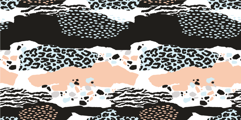 Elegantní vinylový koberec z leopardí kůže se zvířecím potiskem - TenStickers