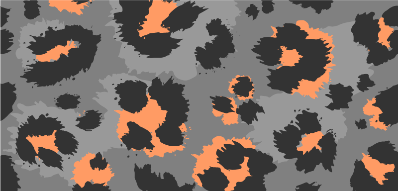 Vinylový koberec ze šedé leopardí kůže se zvířecím potiskem - TenStickers