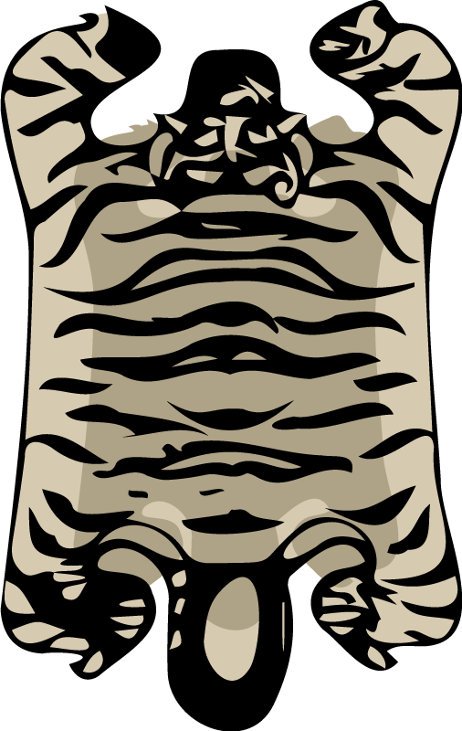 Stylové tygří pruhy Vinylový koberec se zvířecím potiskem - TenStickers