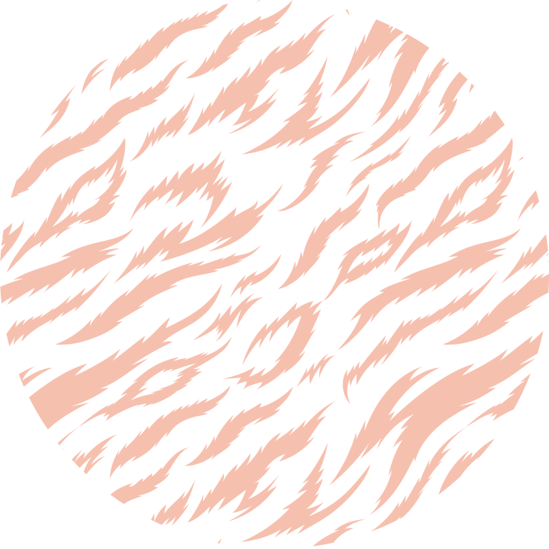 Růžový zvířecí vinylový koberec se zvířecím potiskem - TenStickers