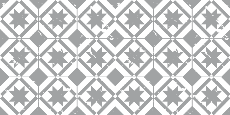 Hvězdicové vzorované dlaždice Mozaikový vinylový koberec - TenStickers