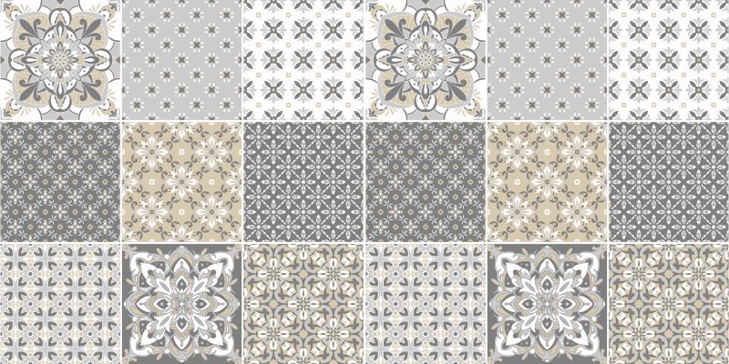 Marocký styl dlaždice efekt dlaždice koberec - TenStickers