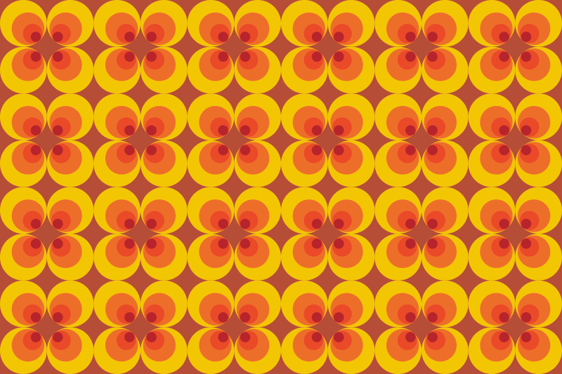 Květinové tvary Vinylový koberec s efektem dlaždic - TenStickers