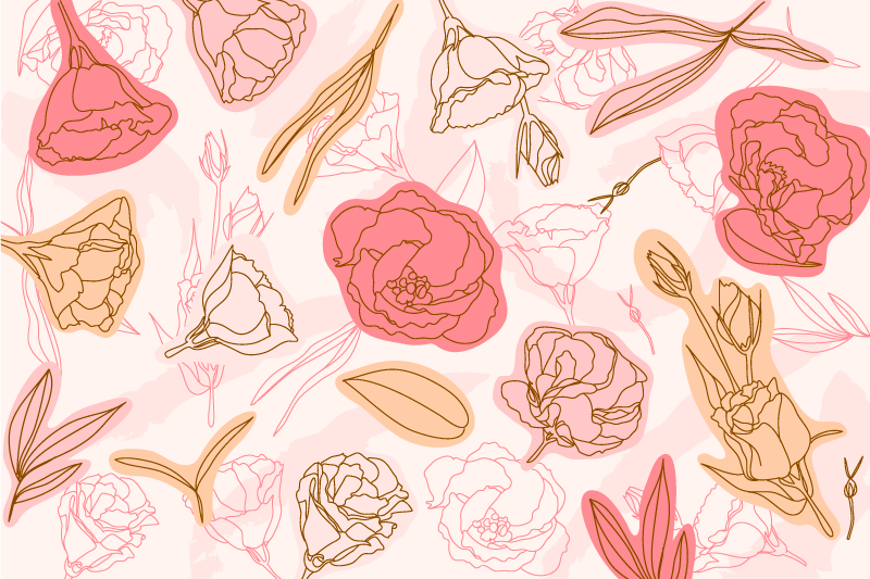 Sofistikovaný botanický prvek Koupelnový vinylový koberec - TenStickers