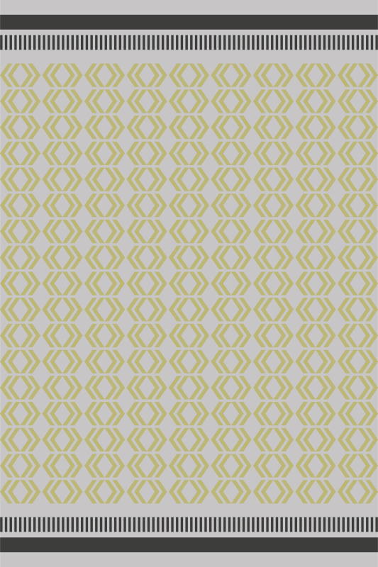 Severský geometrický žlutý vinylový koberec - TenStickers