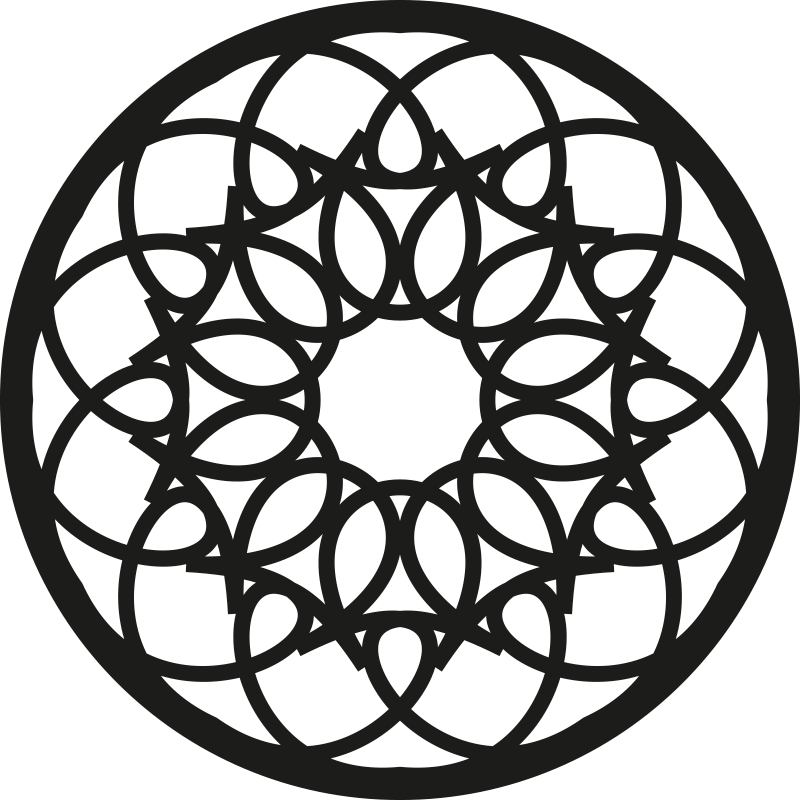 Severský styl kruhu života severský vinylový koberec - TenStickers