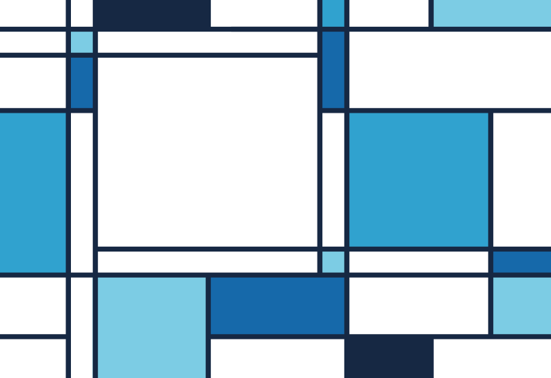 Modrý geometrický motiv Moderní vinylový koberec - TenStickers