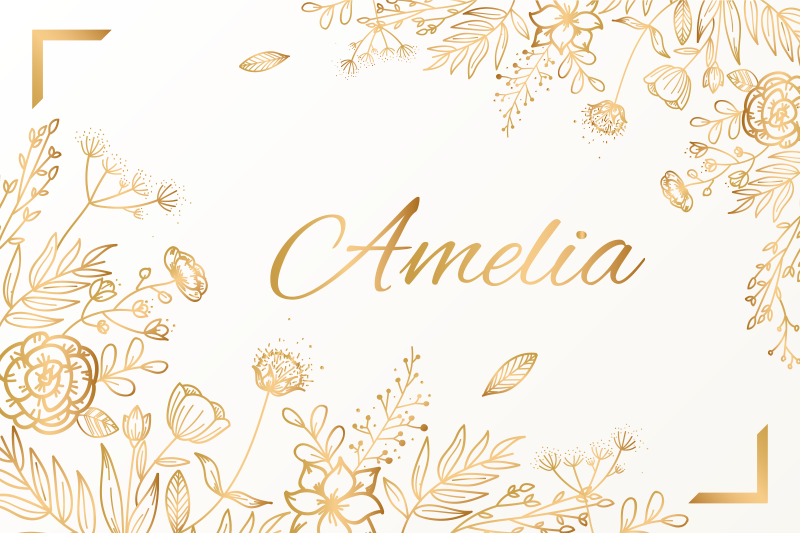 Květinové osobní přivítání Vinylový koberec se jmény - TenStickers