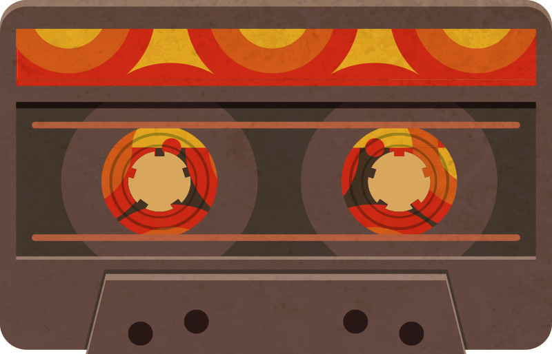 Divoký kazetový koberec ze 70. Let - TenStickers