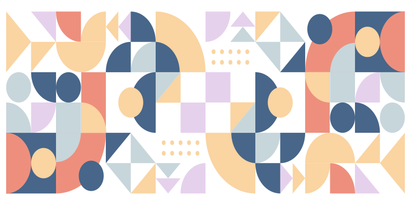 Abstraktní tvary hrají Geometrický vinylový koberec - TenStickers