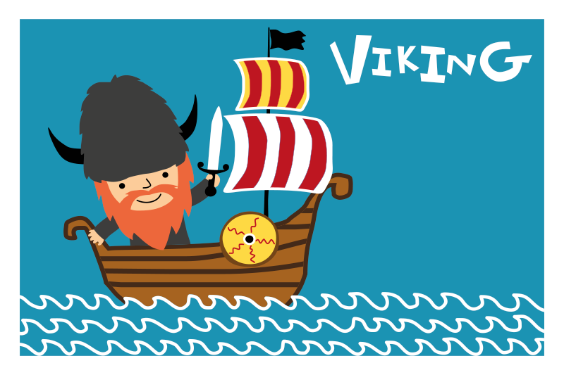 Vikingské dobrodružství Ostatní Vinylový koberec - TenStickers