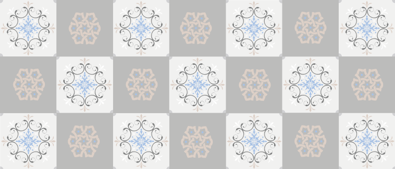 Vinylový koberec s efektem dlaždic s texturou - TenStickers