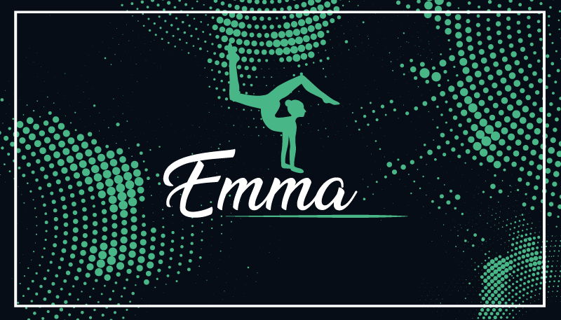 Gymnastické osobní jméno osobní vinylový koberec - TenStickers