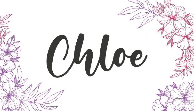 Krásná květina jméno osobní vinylový koberec - TenStickers