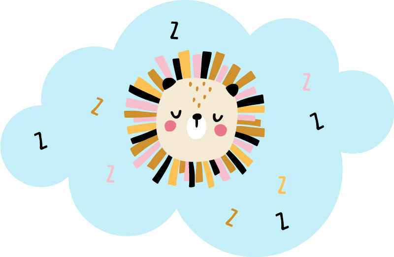 Ospalý lev mrak Vinylový koberec pro děti - TenStickers