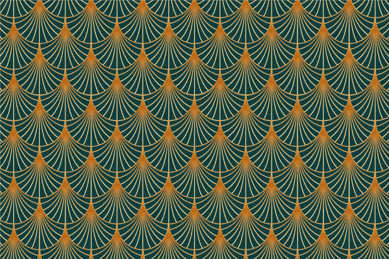 Zelené oblouky Vintage vinylový koberec - TenStickers