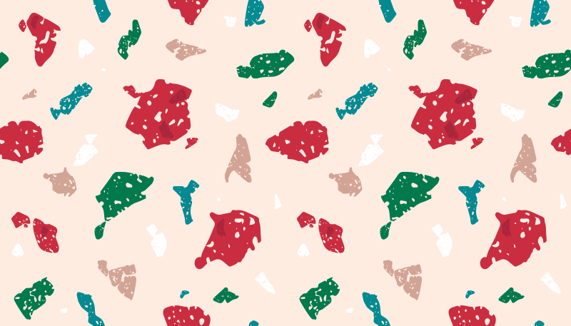 Barevný teraco design vinylový koberec - TenStickers