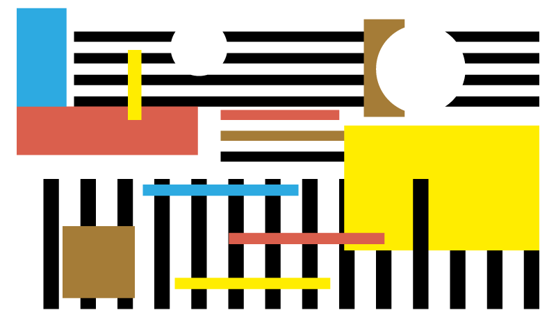 Barevné pruhované vzory Moderní vinylový koberec - TenStickers