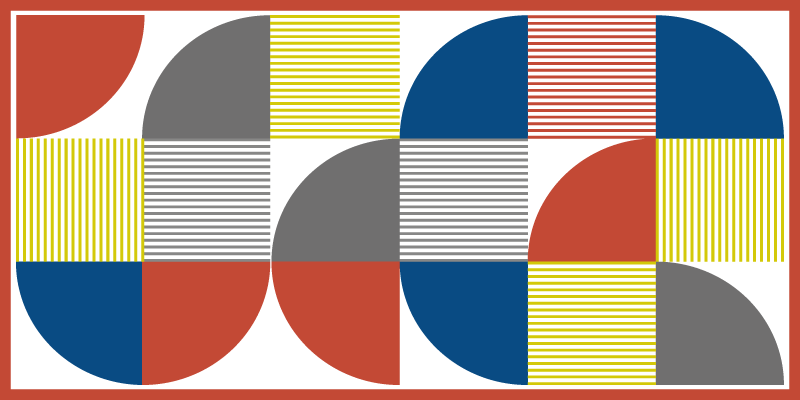 živé abstraktní postavy Geometrický vinylový koberec - TenStickers