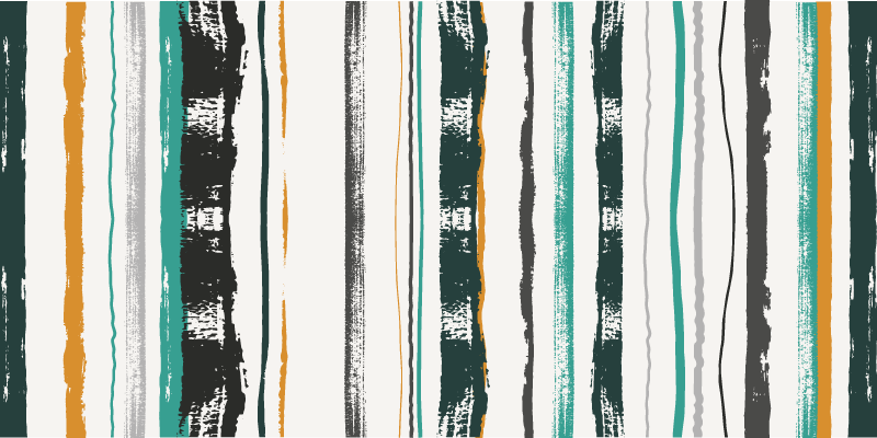 Výrazný lineární motiv Pruhovaný vinylový koberec - TenStickers