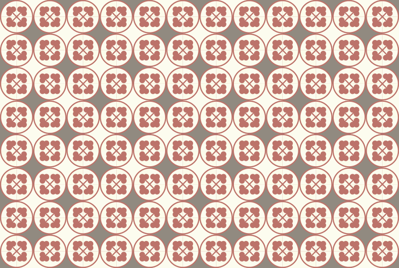 Dlaždice s kruhovým vzorem Mramorový vinylový koberec - TenStickers