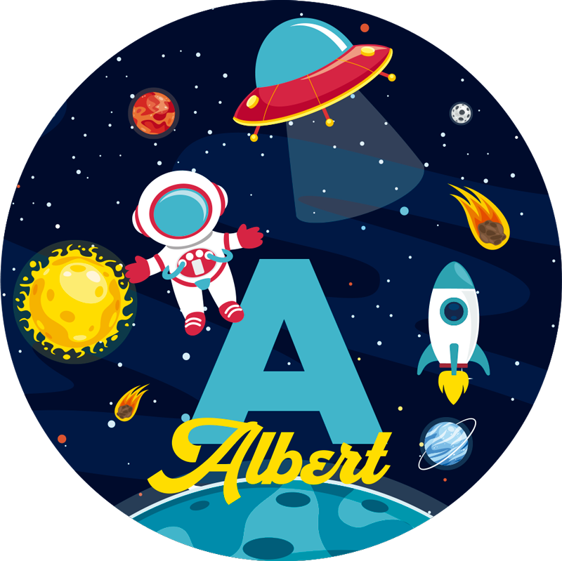 Vesmír a galaxie se jménem přizpůsobeným vinylový koberecem - TenStickers