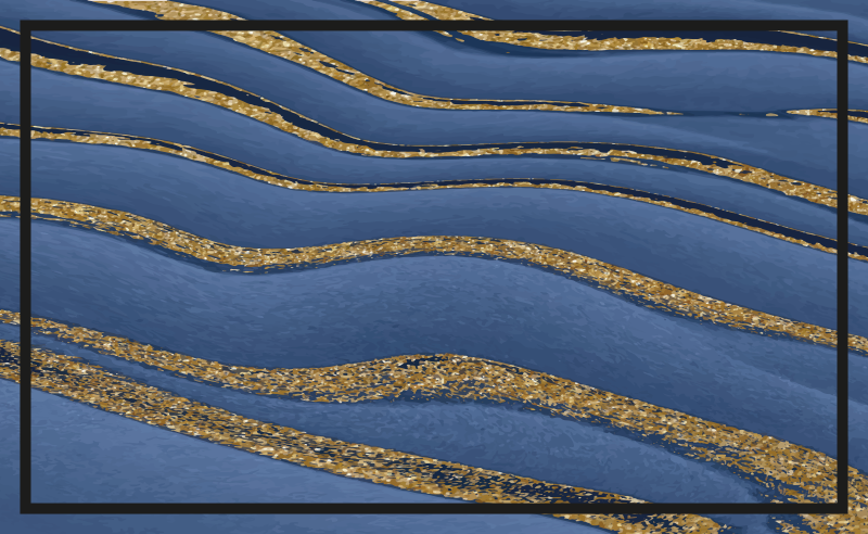 Vinylový koberec s efektem černého a modrého mramoru - TenStickers