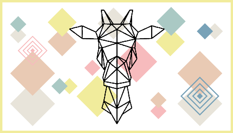 žirafí skandinávský styl severský vinylový koberec - TenStickers