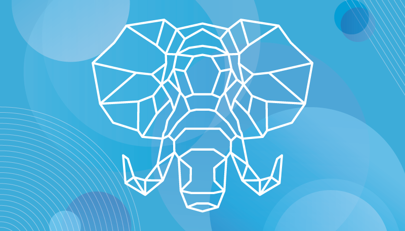 Modrý sloní obličej Zvířecí vinylový koberec - TenStickers