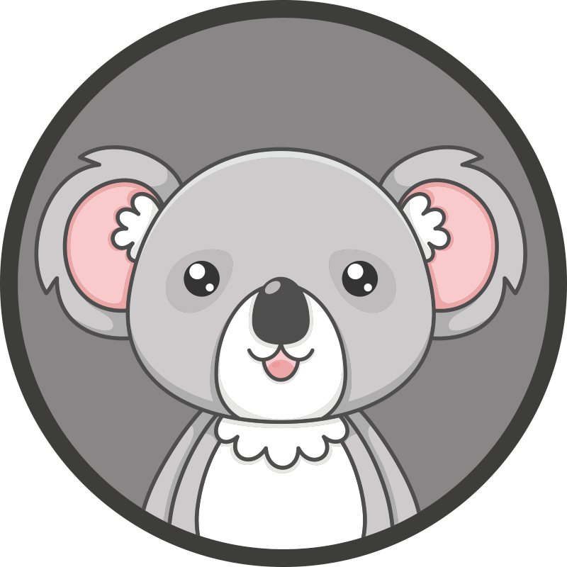 Roztomilá koala ilustrace Vinylový koberec pro děti - TenStickers