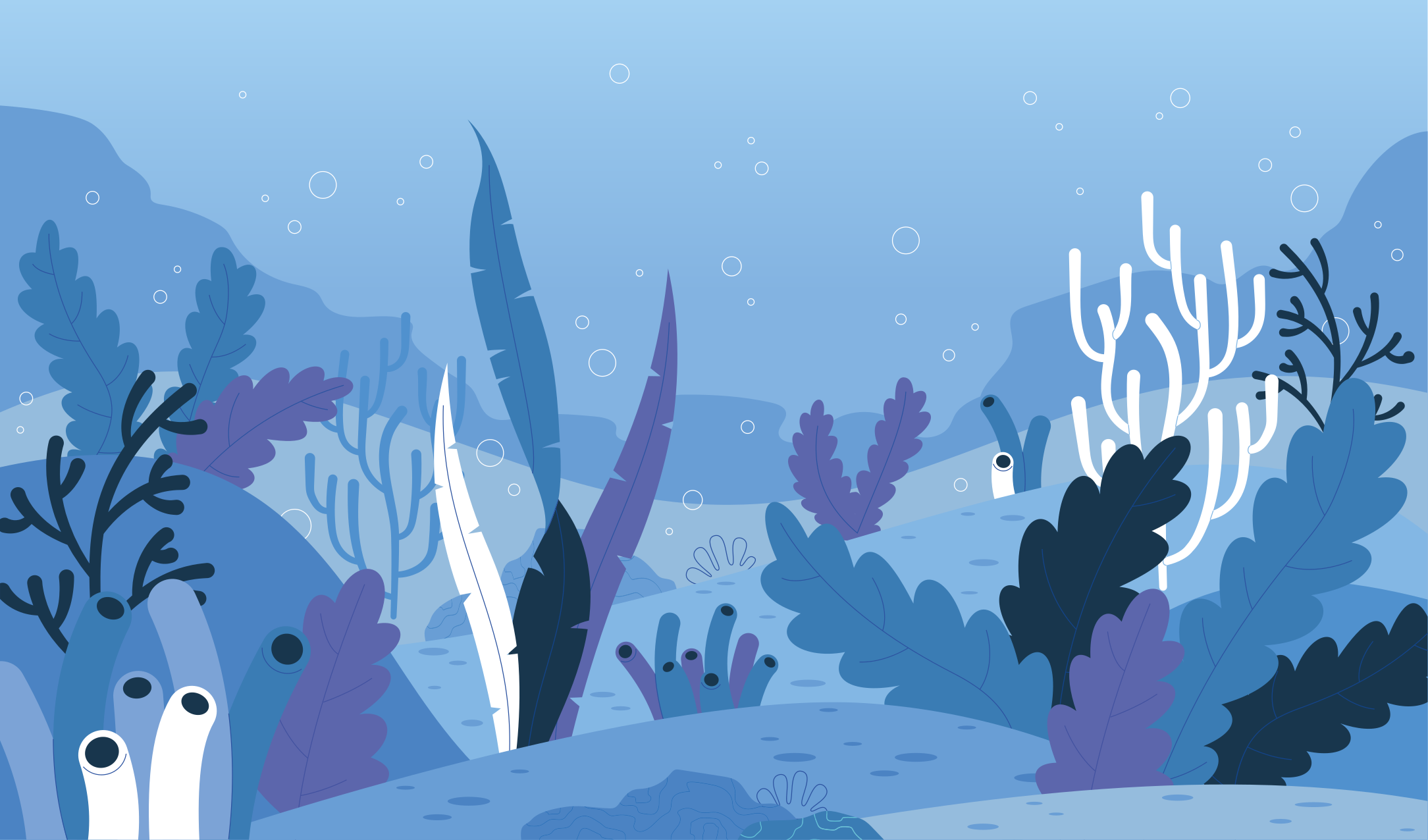 Kreslený vodní svět dětský vinylový koberec - TenStickers