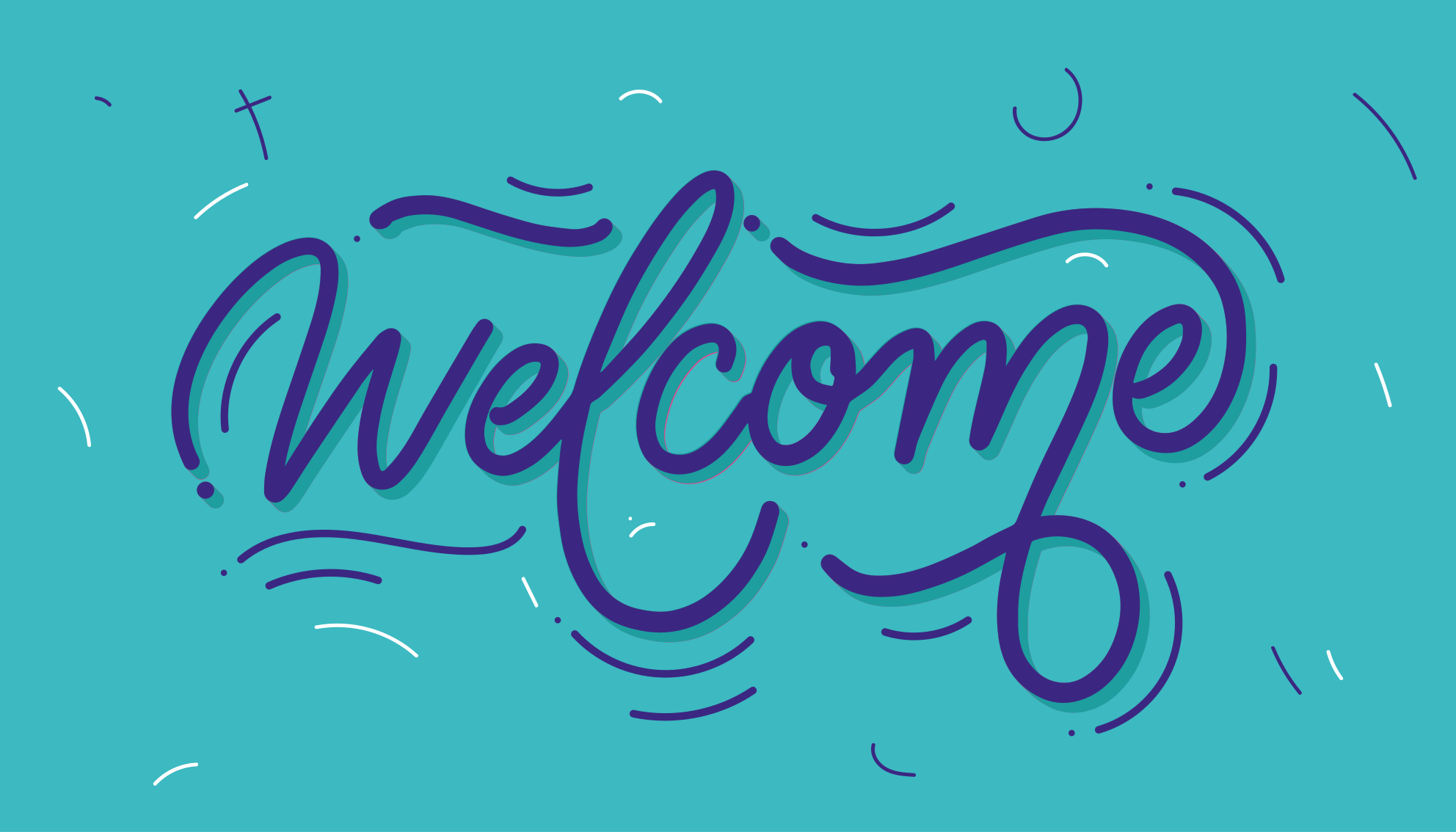 Vítejte v modrém designu Vinylový koberec ve vstupní hale - TenStickers