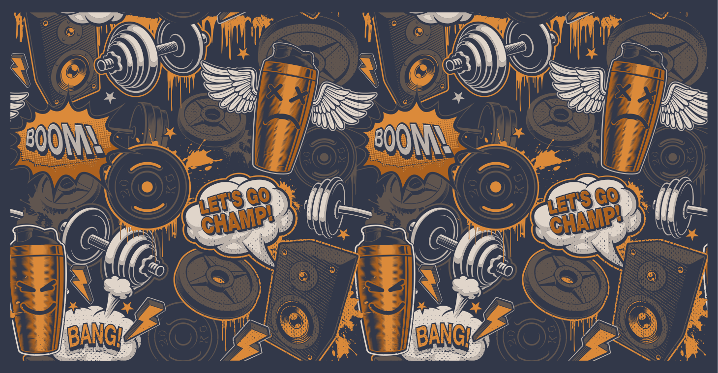 Komický graffiti stylový koberec do ložnice - TenStickers