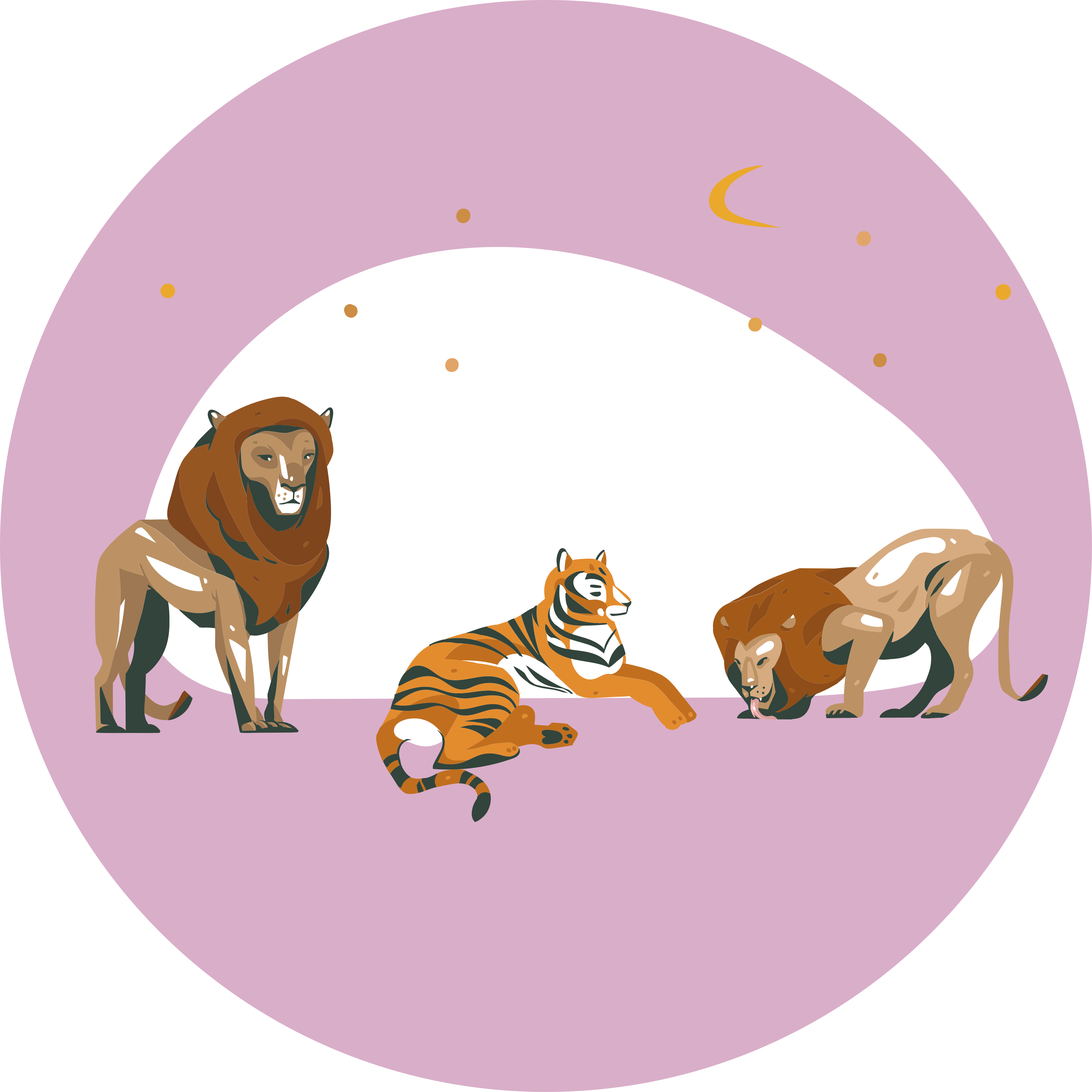 Divoká zvířata na safari Zvířecí vinylový koberec - TenStickers