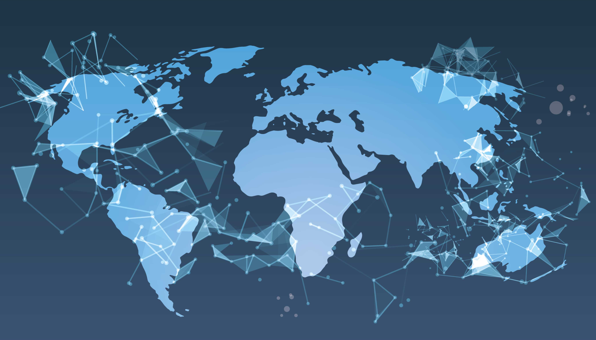 Vinylový koberec z celého světa geometrická mapa světa - TenStickers