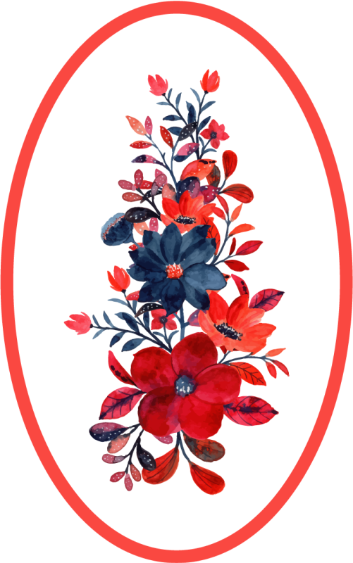 Květinové aranžmá Vinylový koberec s květinami a rostlinami - TenStickers