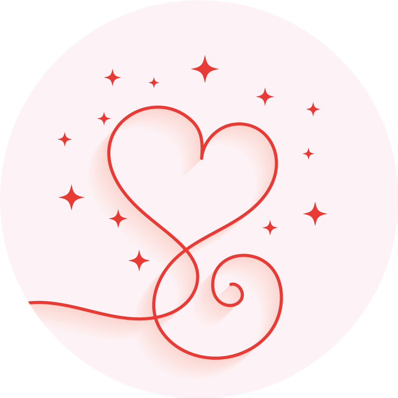 Vinylový koberec do ložnice s vzorem srdcových vírů - TenStickers