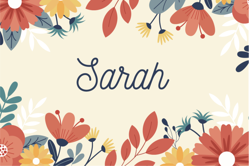 Vlastní květinový název Vinylový koberec se jmény - TenStickers