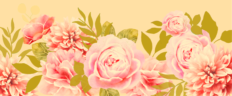 Vinylový koberec s květinami a rostlinami elegance v květech - TenStickers