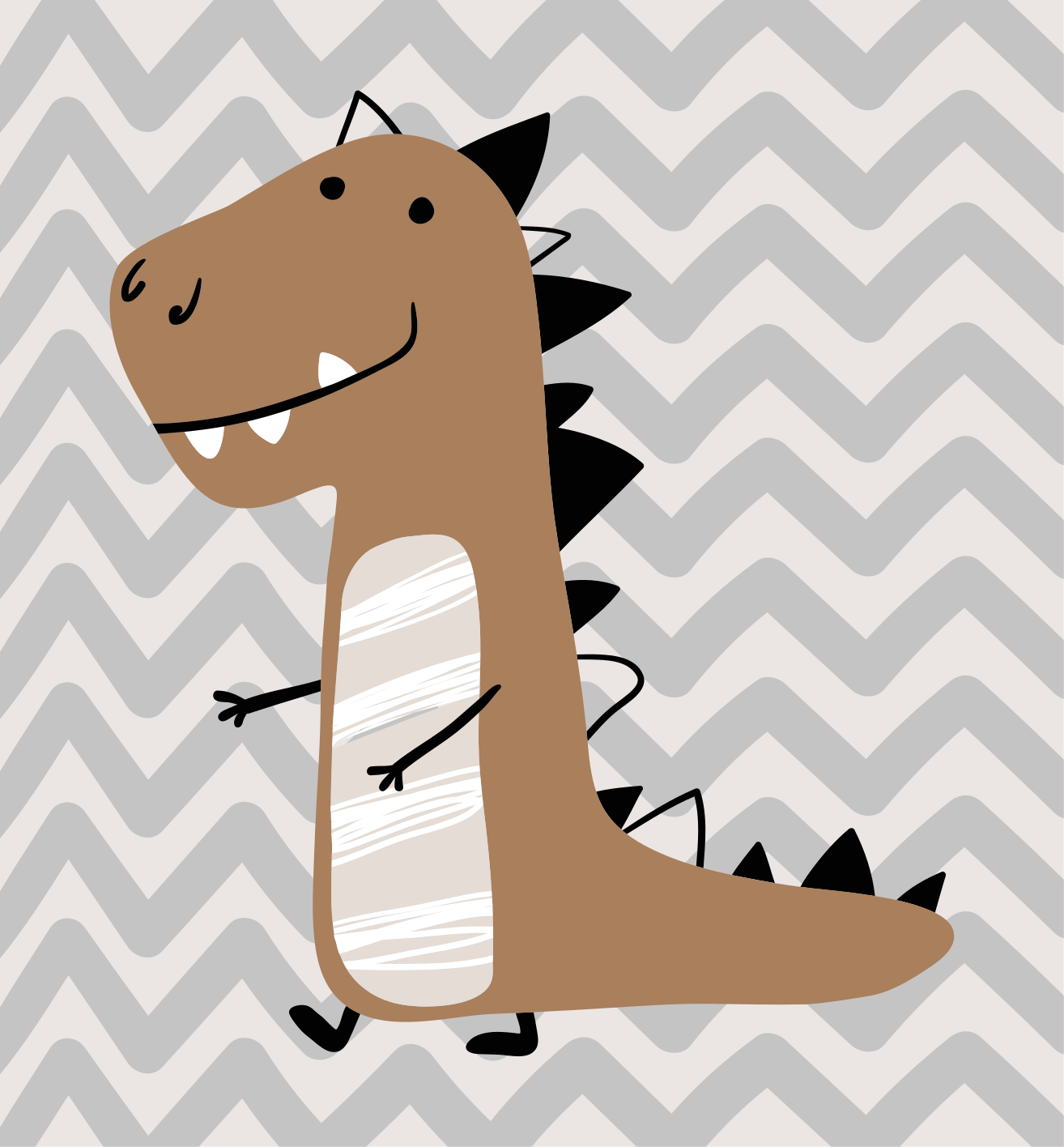 Dinosaurus se zuby zvířecí koberec - TenStickers