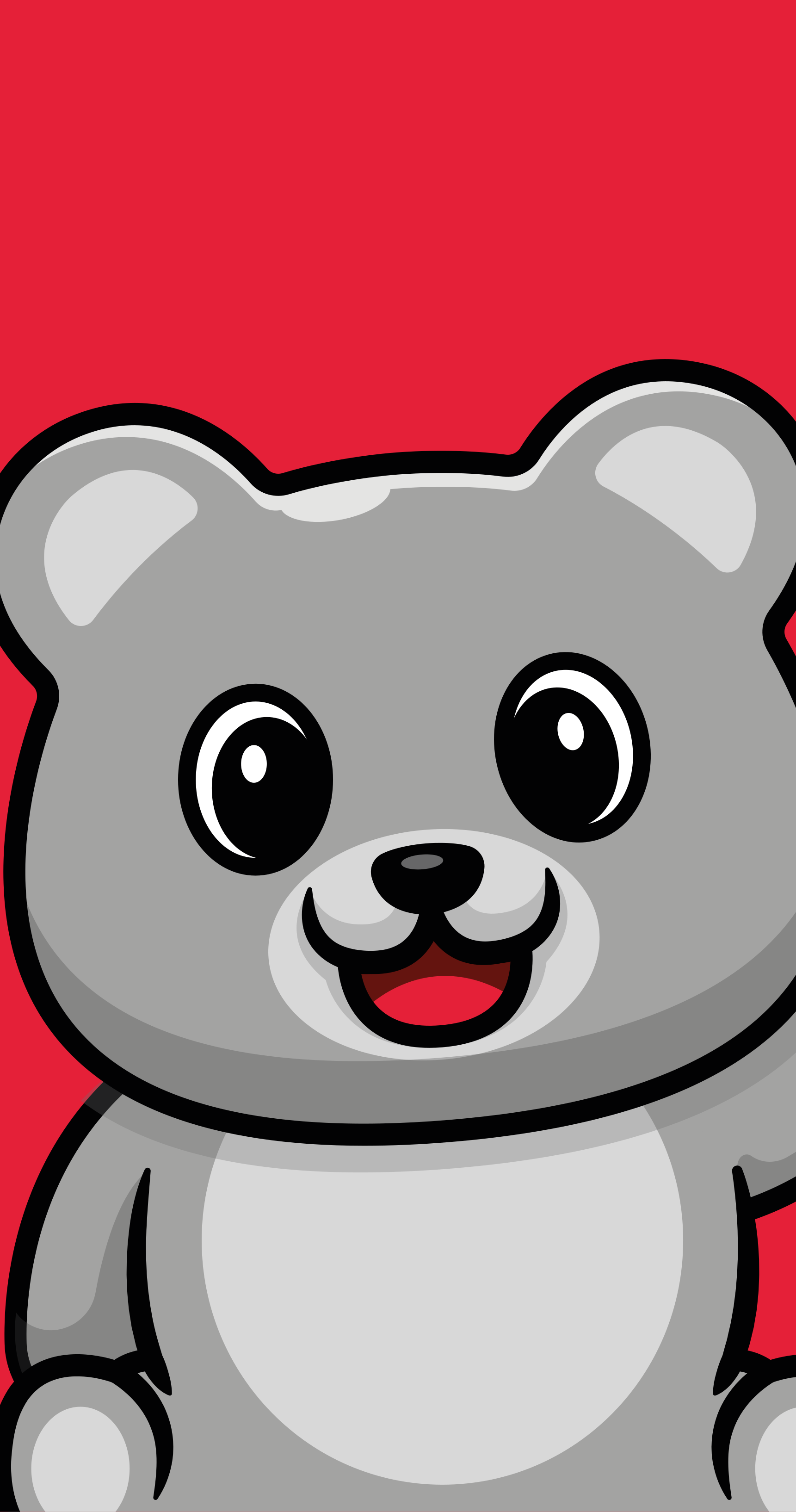 Veselá medvědí tvář Vinylový koberec pro děti - TenStickers