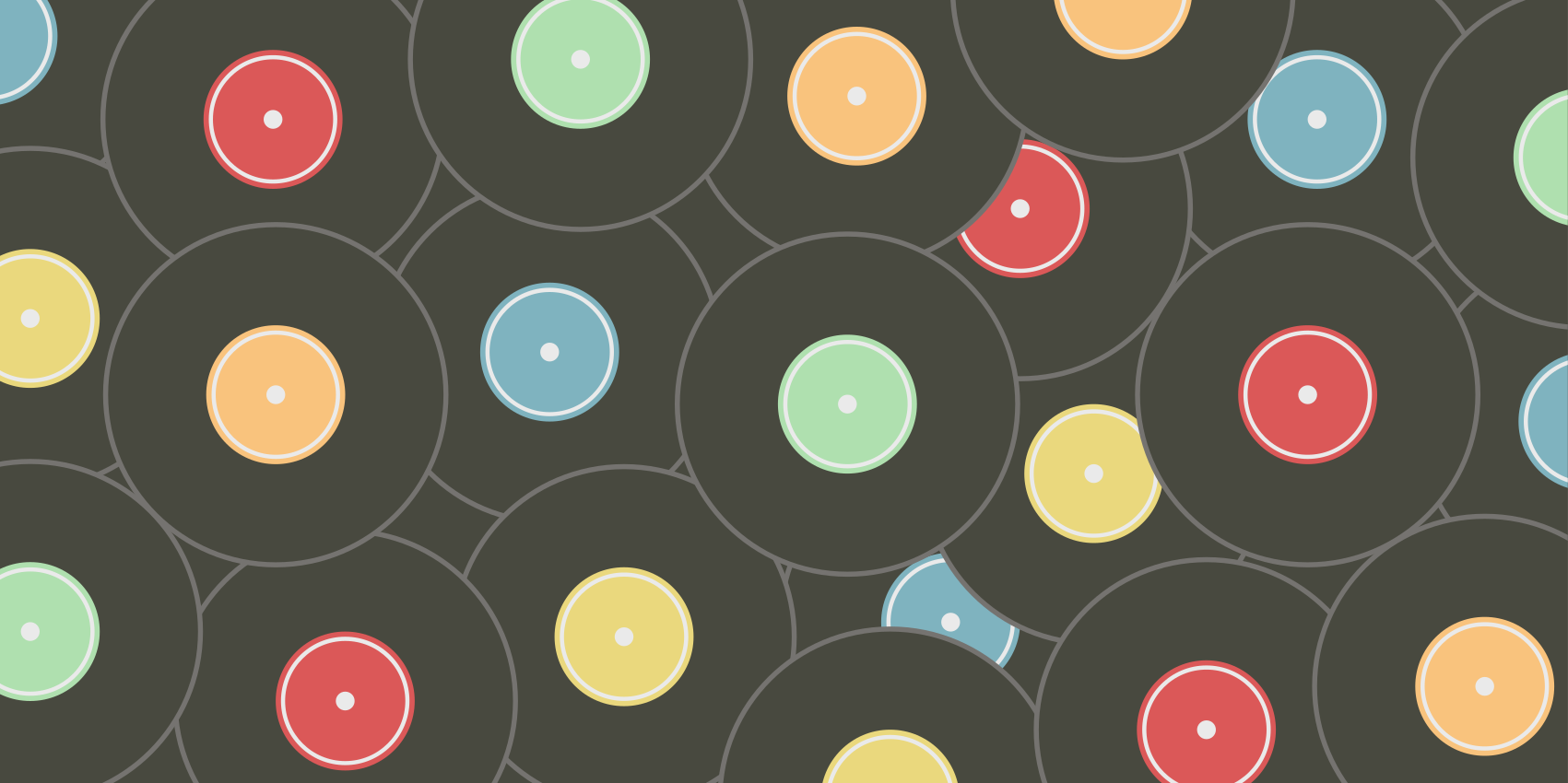 Zářivých vinylových desek Vinylový koberec pro teenagery - TenStickers